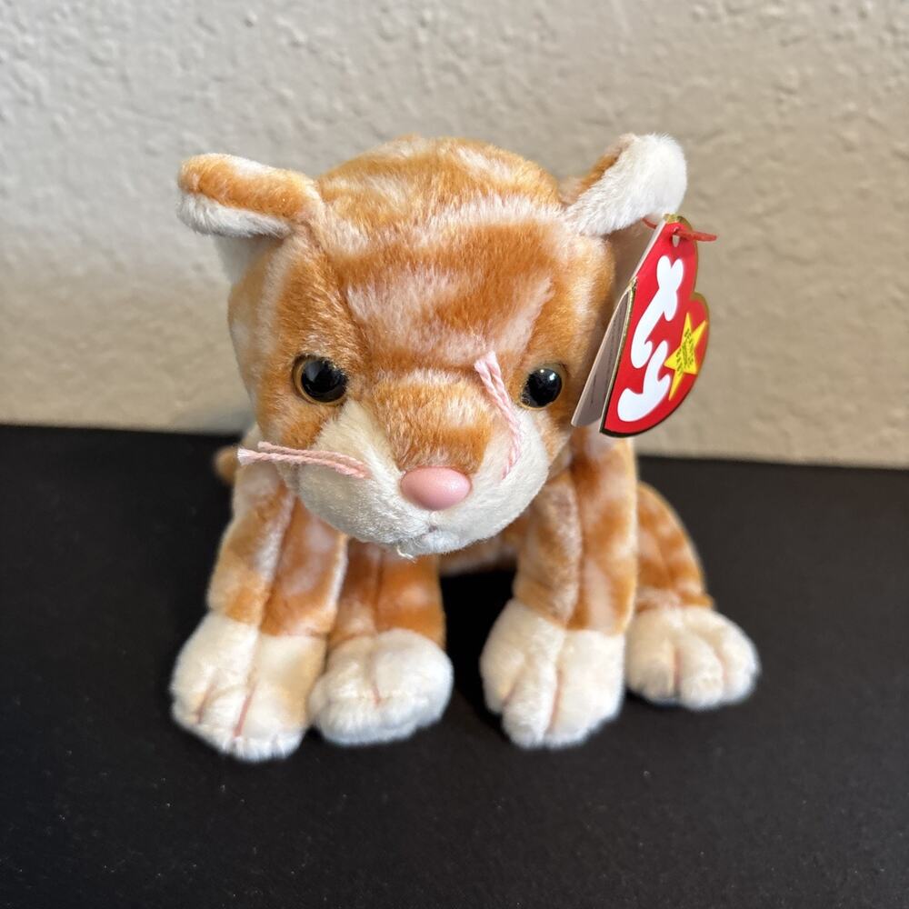 Ty Beanie Baby Amber The Cat - DOB February 21, 1999